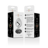 Intense plug anal metal aluminio con cristal negro talla s