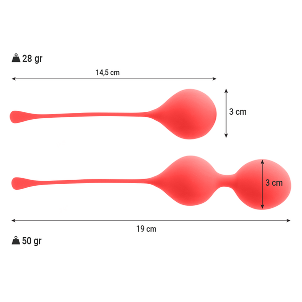 Intense bolas kegel pack kendall rojo