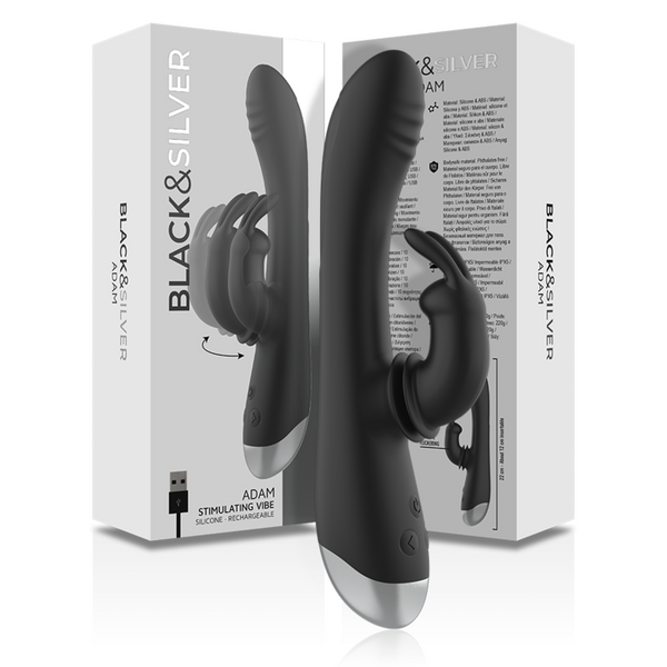 Dj. adam estimulador rabbit silicona recargable negro