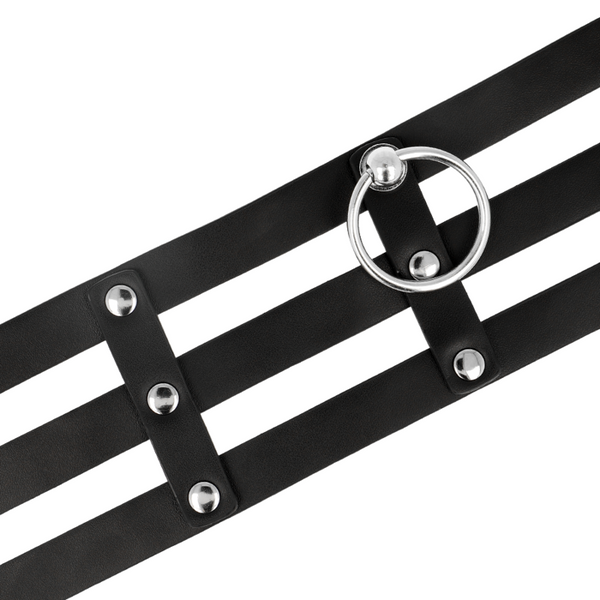 Coquette choker cuero vegano estilo fetish