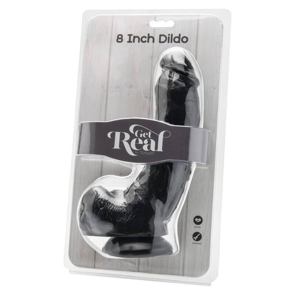 Get dildo 20 5 cm con testículos negro