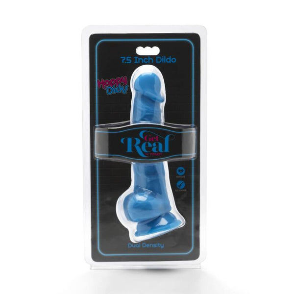 Get happy dicks 19 cm con testículos azul