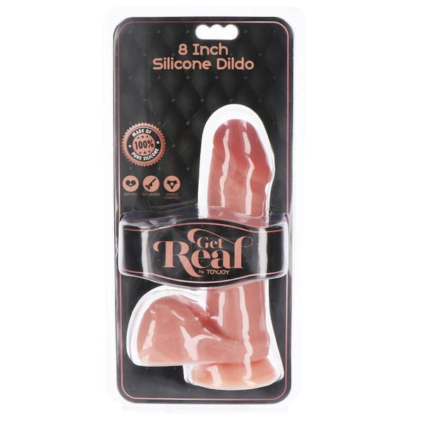 Get dildo silicona 20 5 cm con testículos natural