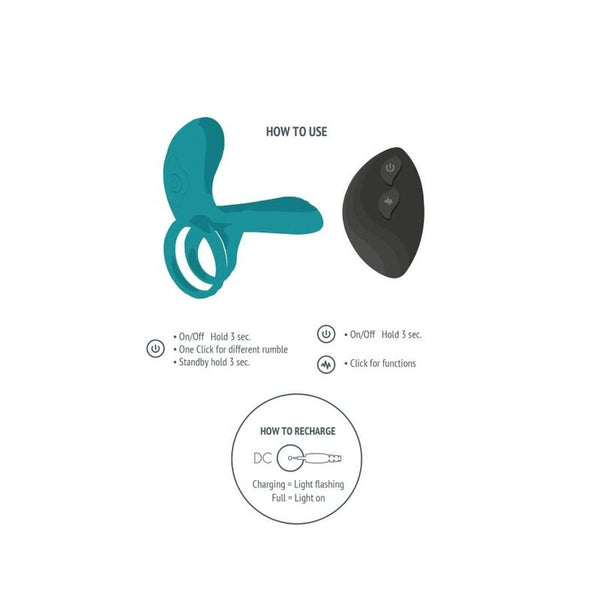 Anillo vibrador para parejas verde