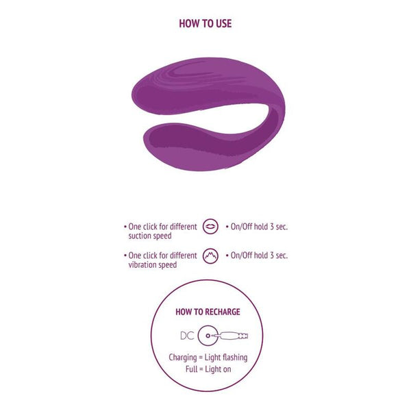 Bound love vibrador para parejas morado