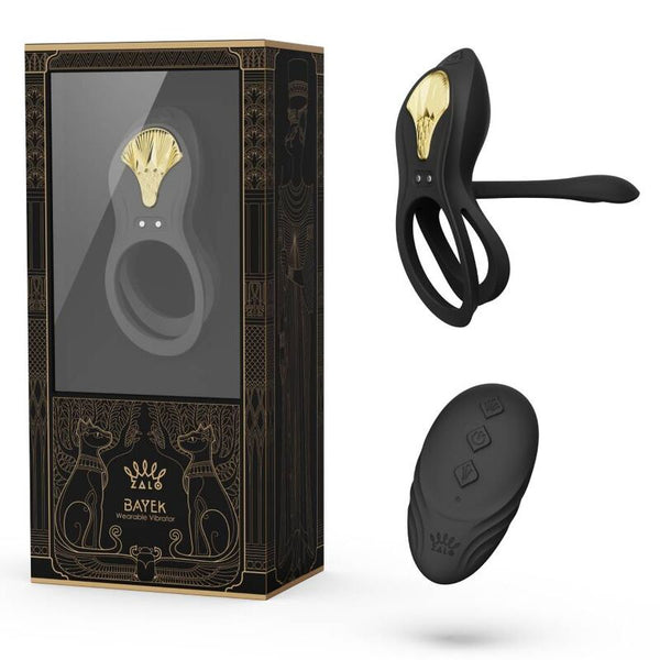 Bayek anillo vibrador control remoto parejas negro