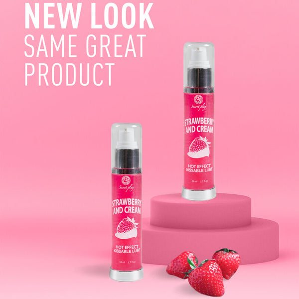 Secretplay lubricante 2 1 efecto calor fresa y nata 50 ml