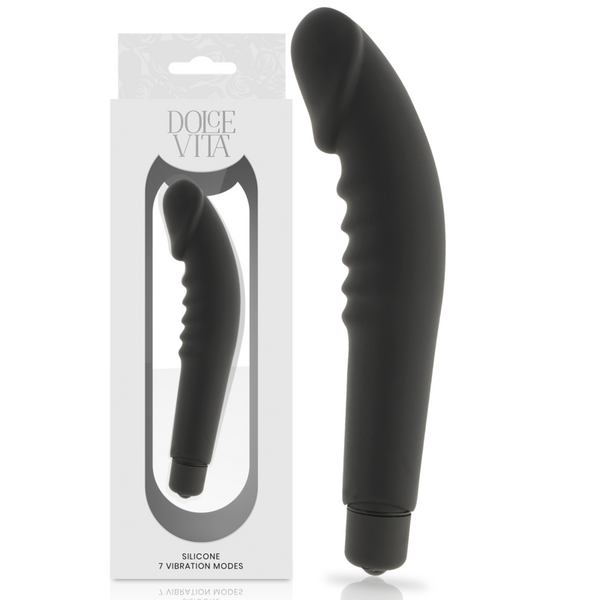 Realistic pleasure vibrador silicona negro
