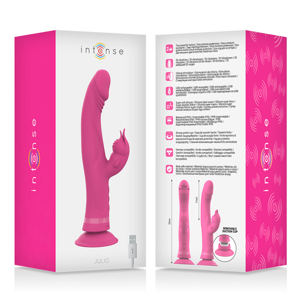 Julio vibrador rabbit silicona rosa