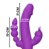 Casanova vibrador rabbit silicona triple motor morado