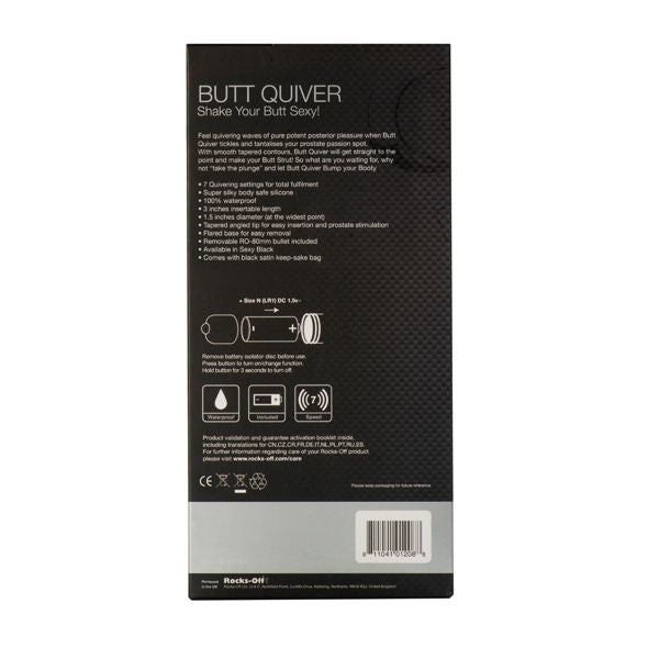 Butt quiver estimulador del punto p 7 velocidades negro
