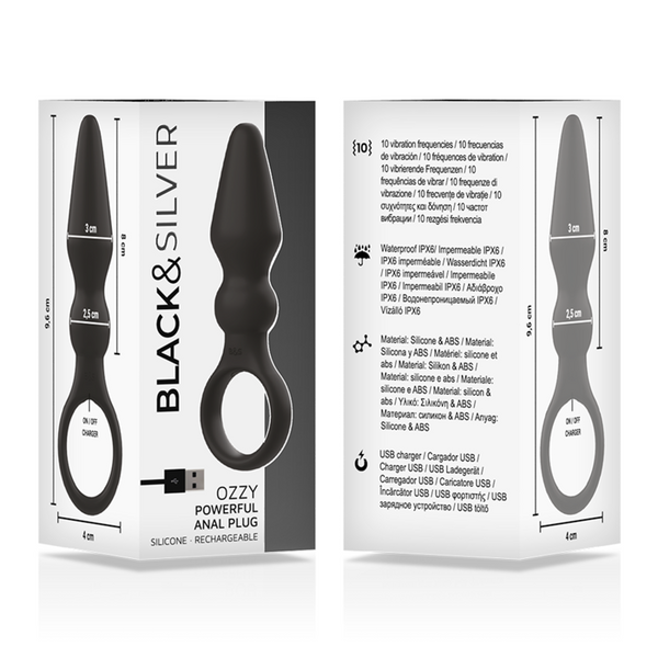 Ozzy potente vibrador plug anal silicona