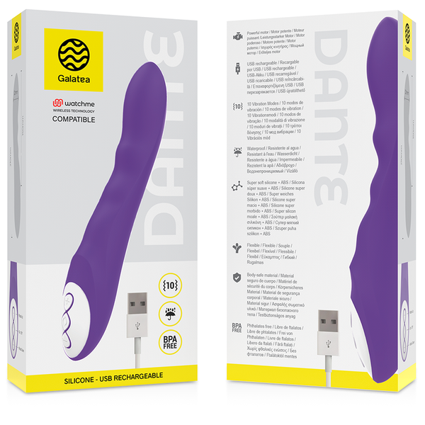 Dante vibrador lila compatible con watchme tecnología inalámbrica