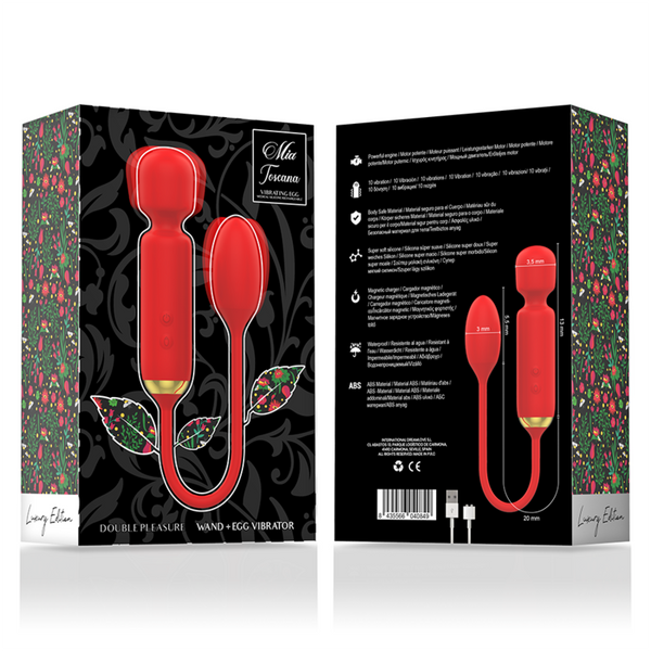 Toscana double pleasure wand con huevo vibrador