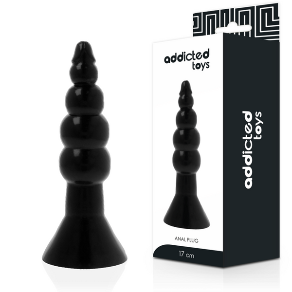 Addicted anal plug 17 cm negro