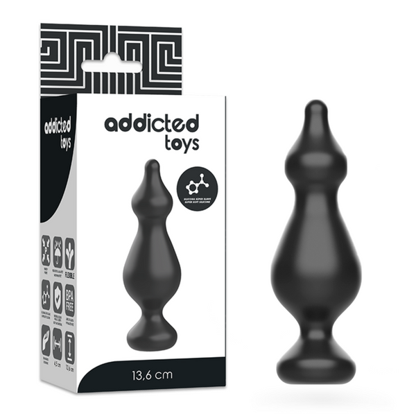 Addicted anal sexual plug 13.6 cm negro