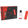 Double fun kit con bala vibradora y gel de masaje fresa