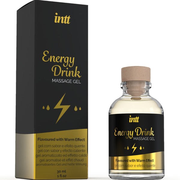 Intt massage y oral sex gel de masaje con sabor a bebida energetíca y efecto calor