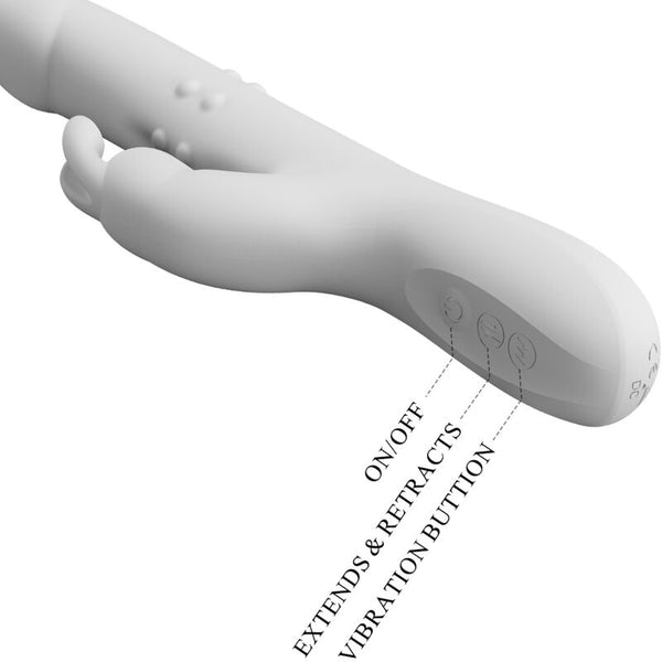 Reese vibrador con rotación plateado
