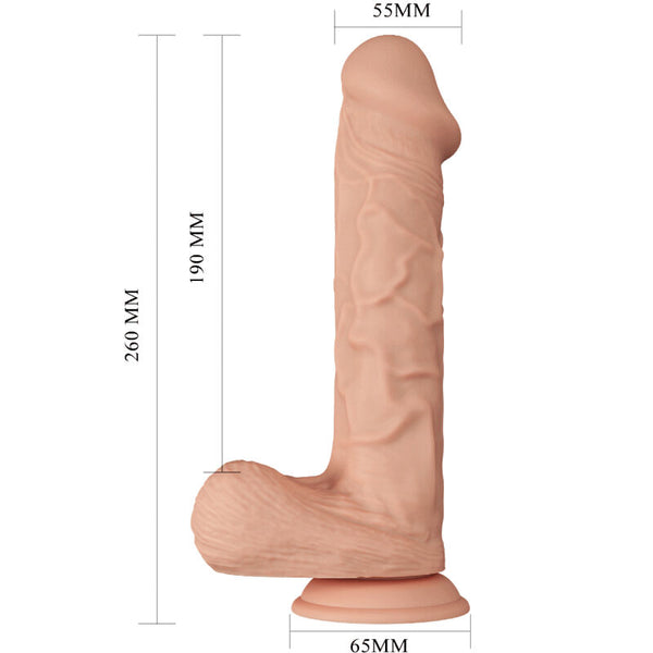 Baile beautiful encounter bergrisi dildo realístico flexible 26 cm natural