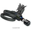 Doble anillo vibrador con estimulador negro