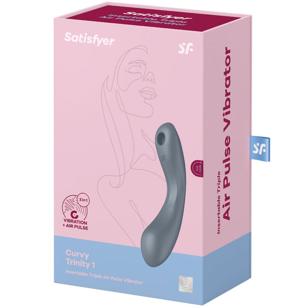 Satisfyer curve trinity 1 air pulse vibración gris