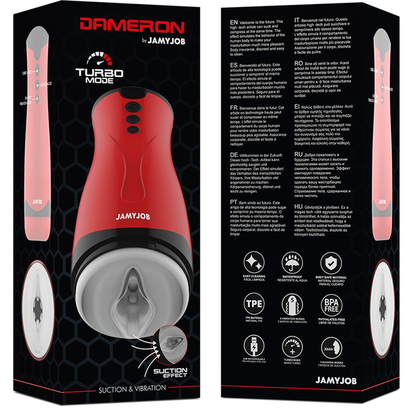 Dameron masturbador de succionador y vibración