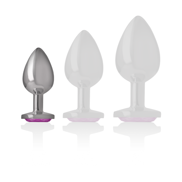Intense plug anal metal aluminio corazón rosa talla s