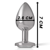Intense plug anal metal aluminio corazón blanco talla s