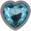 Intense plug anal metal aluminio corazón azul talla m