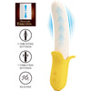 Pretty banana geek super power 7 vibraciones movimiento arriba y abajo silicona negro