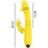 Toky vibrador multifunción recargable movimiento arriba y abajo con estimulador de clítoris amarillo