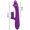 Iggy vibrador multifunción recargable movimiento arriba y abajo con estimulador de clítoris morado
