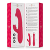 Dua vibrador multifunción recargable movimiento arriba y abajo con lengua rojo