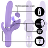 Billie vibrador multifunción recargable succionador con pulsador morado