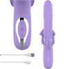 Billie vibrador multifunción recargable succionador con pulsador morado