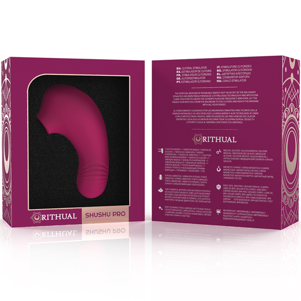 Shushu pro pocket estimulador clítoris 2 potentes motores orquidea