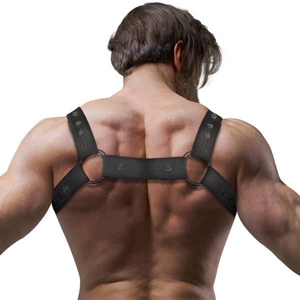 Fetish arnés deportivo ajustable neopreno pecho hombre