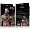 Fetish arnés bulldog ajustable neopreno pecho cruzado con cremalleras hombre