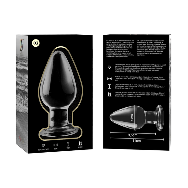 Nebula modelo 3 plug cristal rosa 11 cm o 5 cm