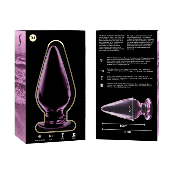 Nebula modelo 4 plug cristal rosa 11 cm o 5 cm