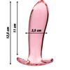 Nebula modelo 5 plug cristal rosa 12.5 cm o 3.5 cm
