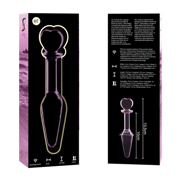 Nebula modelo 7 plug cristal rosa 13.5 cm o 3 cm