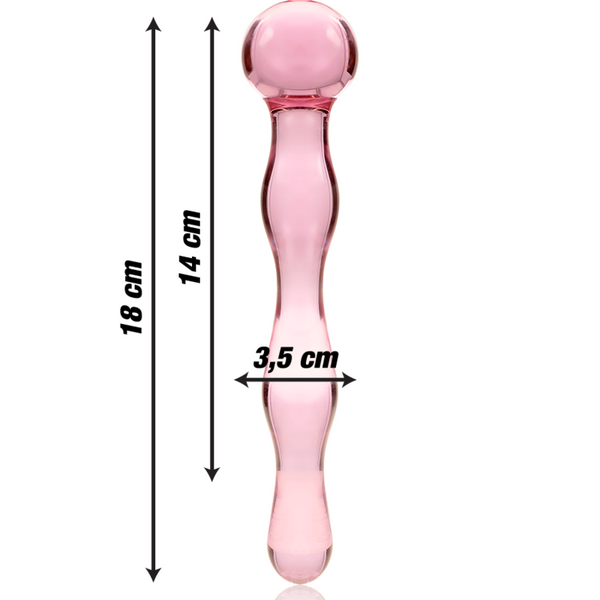Nebula modelo 13 dildo cristal rosa 18 cm o 3.5 cm
