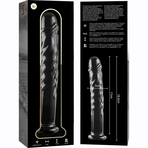 Nebula modelo 16 dildo cristal rosa 18.5 cm o 3 cm