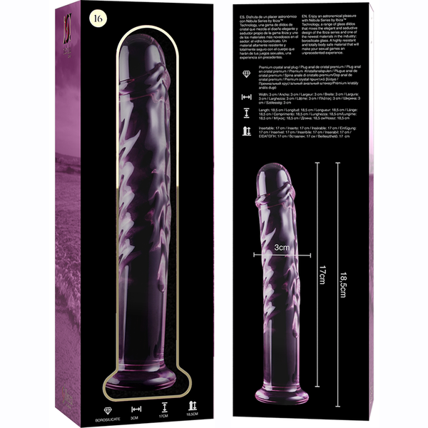 Nebula modelo 16 dildo cristal rosa 18.5 cm o 3 cm
