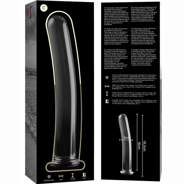 Nebula modelo 17 dildo cristal rosa 18.5 cm o 3 cm