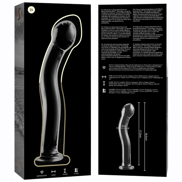 Nebula modelo 18 dildo cristal rosa 18.5 cm o 3.5 cm