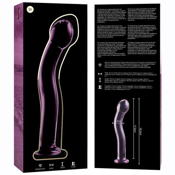 Nebula modelo 18 dildo cristal rosa 18.5 cm o 3.5 cm