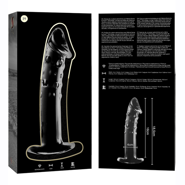 Nebula modelo 19 dildo cristal rosa 18.5 cm o 4 cm